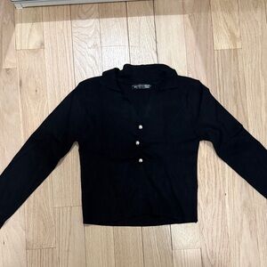 Classic Black Button-Down Women's Shirt